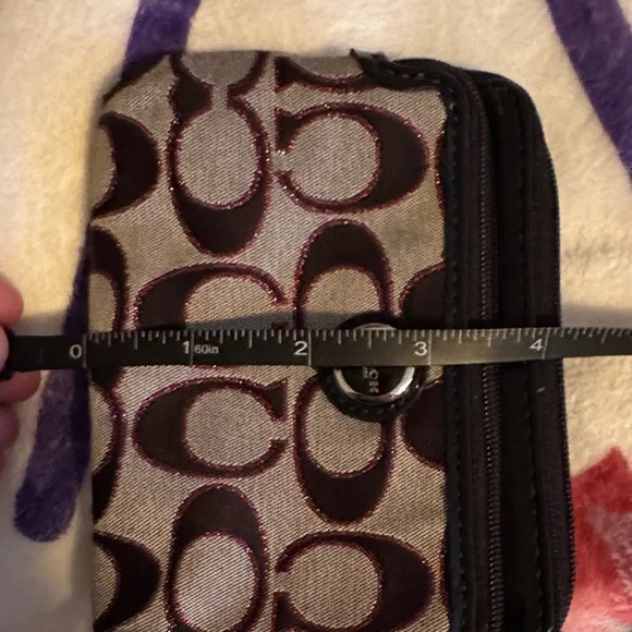 Coach Signature Gray, Black, and Pink Glitter Women's Bag Set - Picture 16 of 16